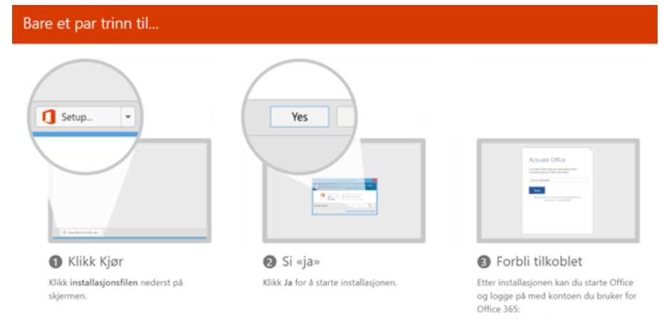 Velger du å installere Office – følg disse trinnene