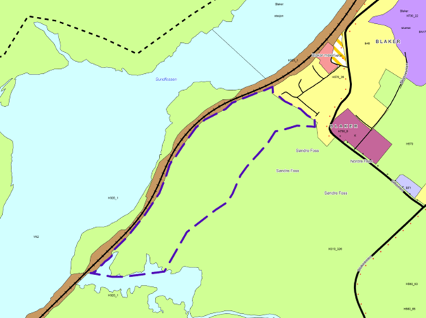 Kartusnitt over planomr&aring;det