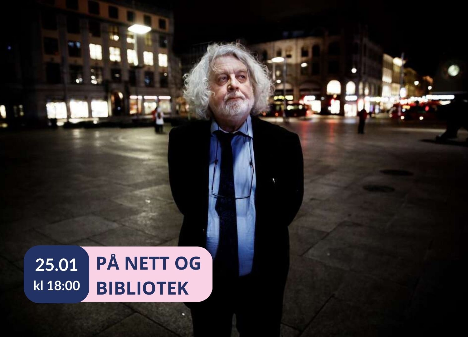 Foto: Pål Audnestad | Edvard Hoem på nett og bibliotek 25.01.23 kl 18.00