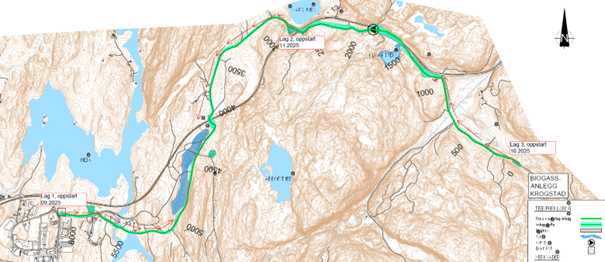 Kartoversikt over hele anleggsområdet