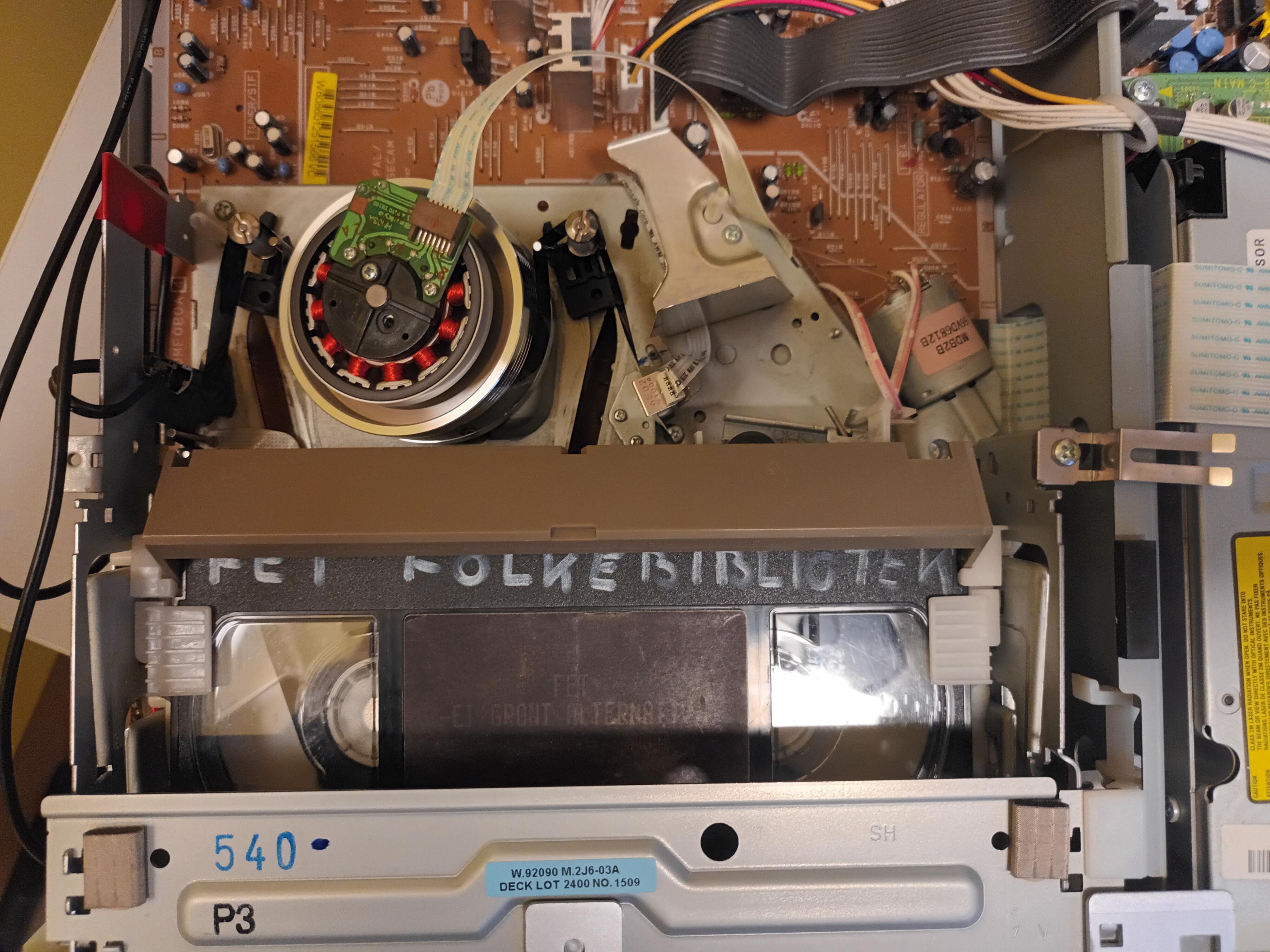 Trommelen les videobandet