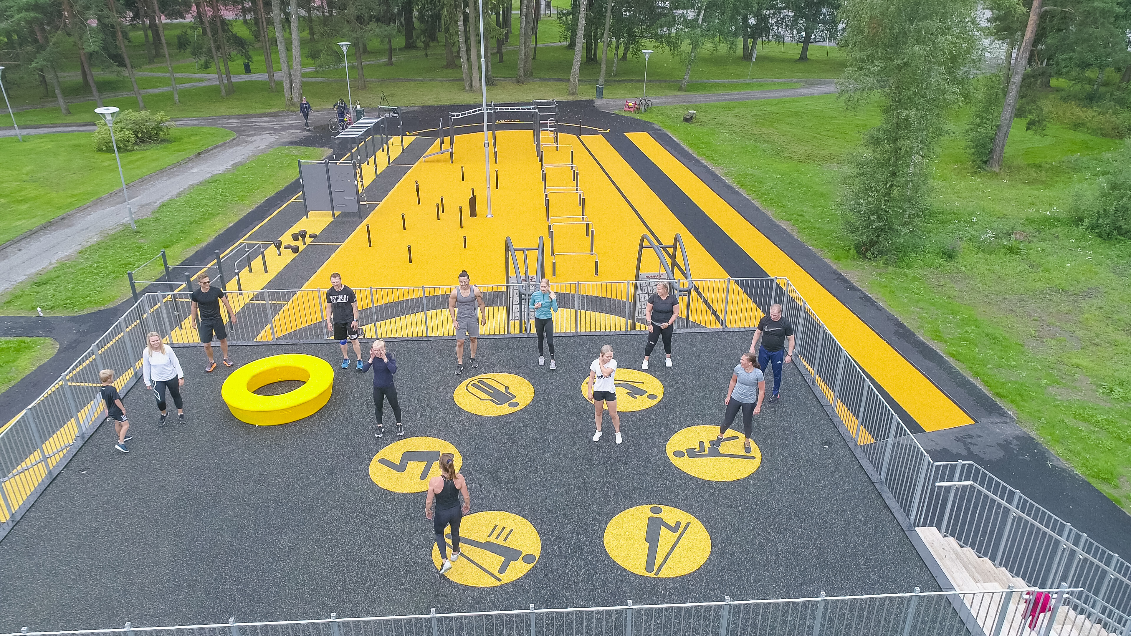 Bilde av treningsparken ved Skedsmohallen