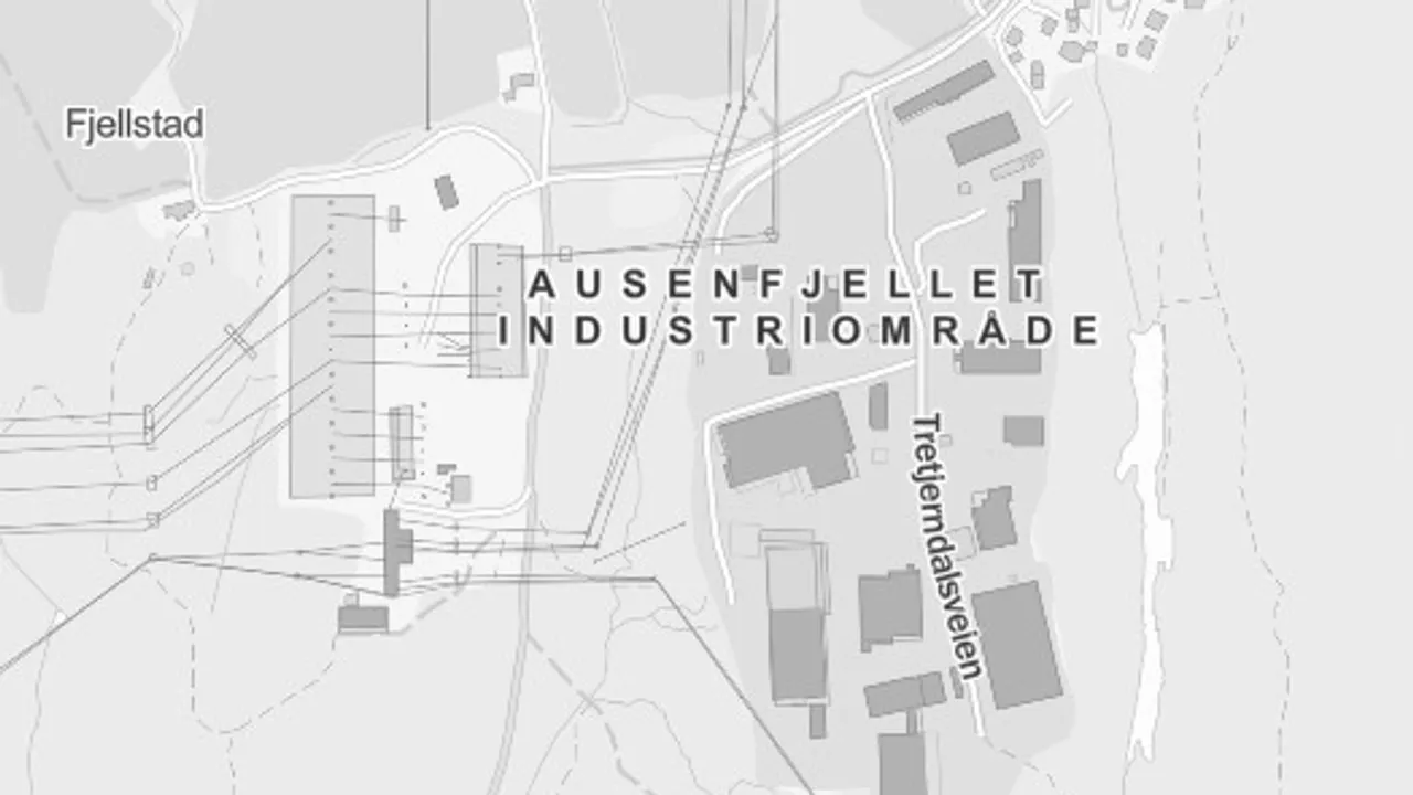 Kartutsnitt Ausenfjellet