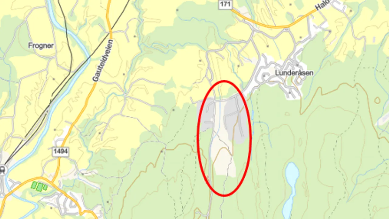 Kartutsnitt Ausenfjellet