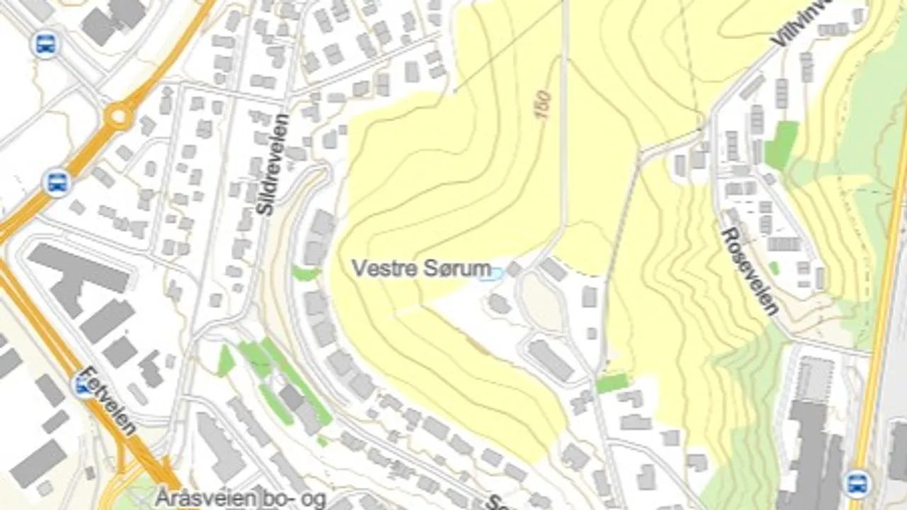 Kartutsnitt fra B/ Kjeller