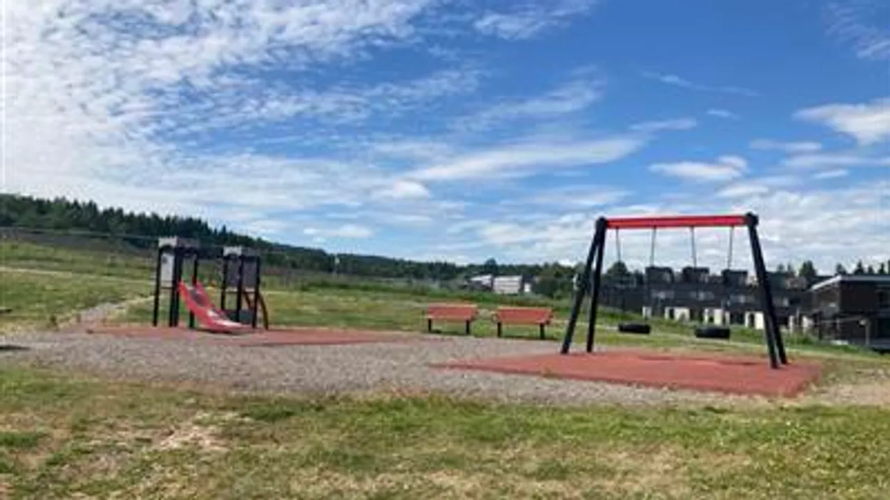 En park med husker og et huskesett.