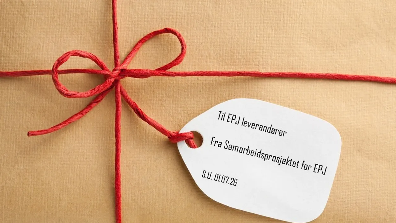 En gave hvor det står til EPJ-leverandører