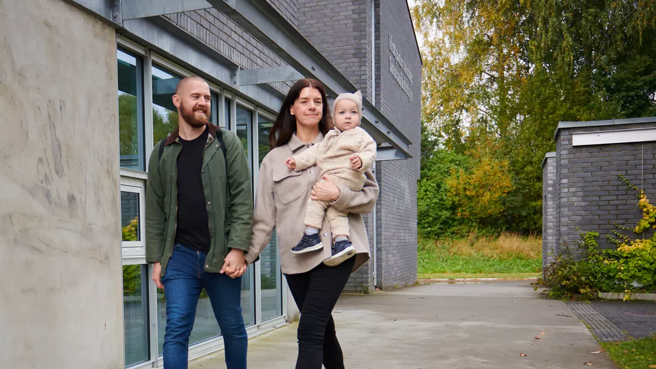 Familie levering i barnehage
