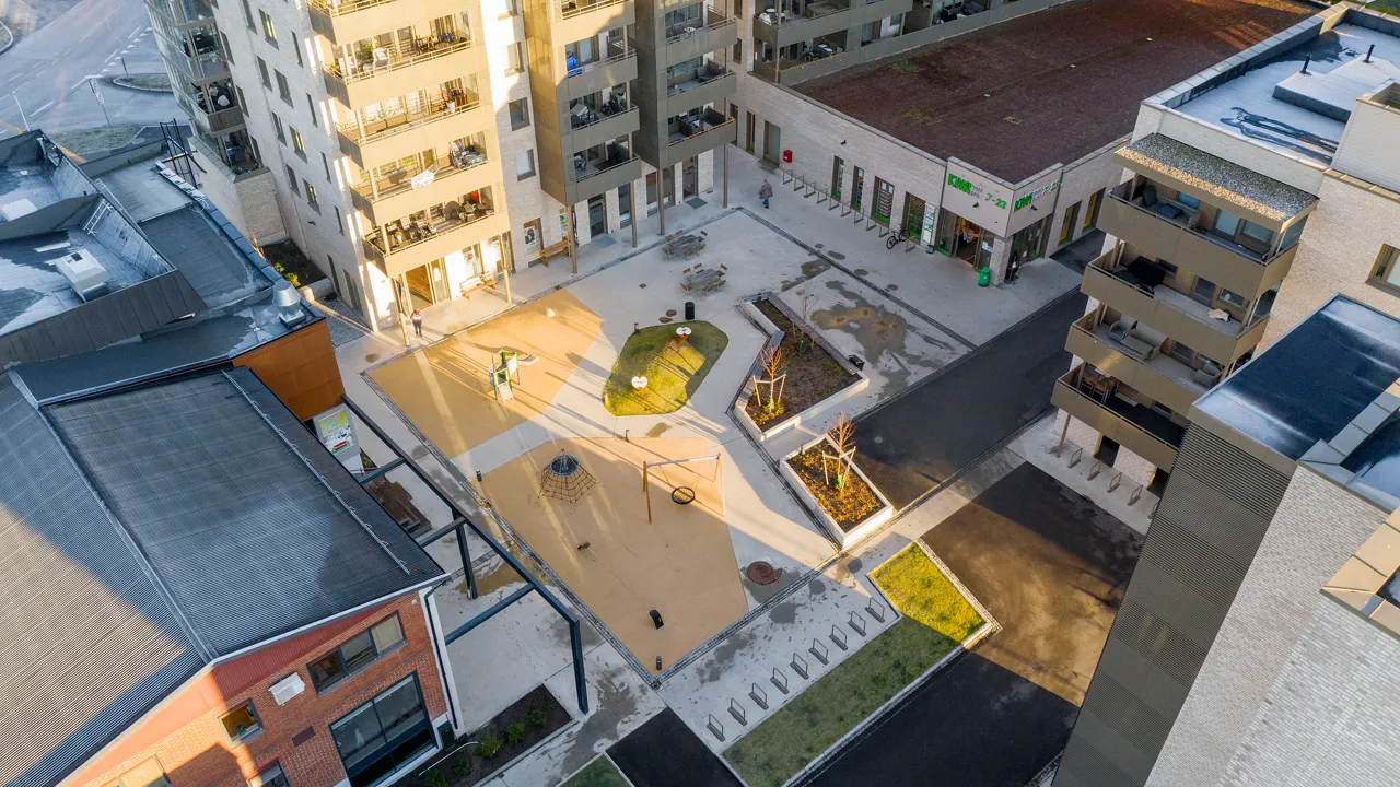 Oversiktsbilde av Frogner sentrum