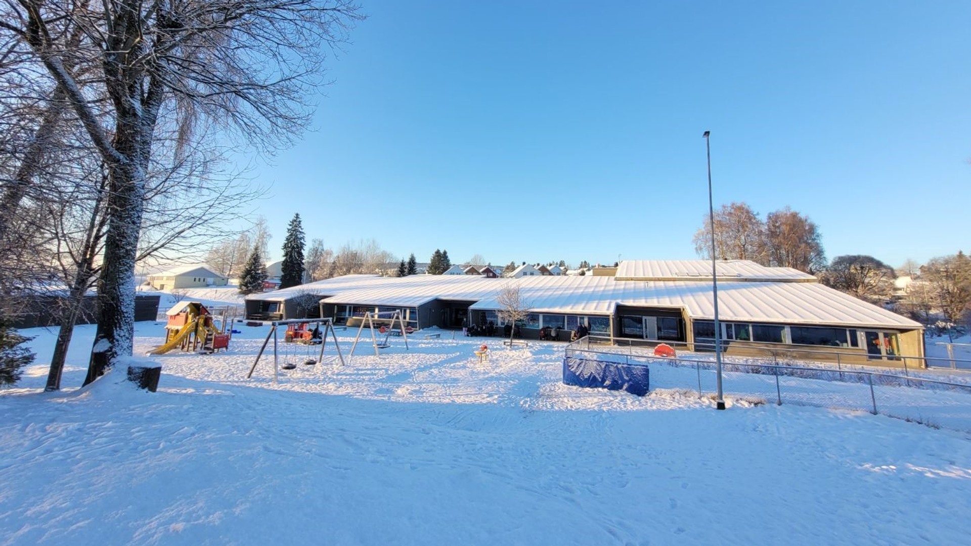 Idrettsparken barnehage og uteområde.