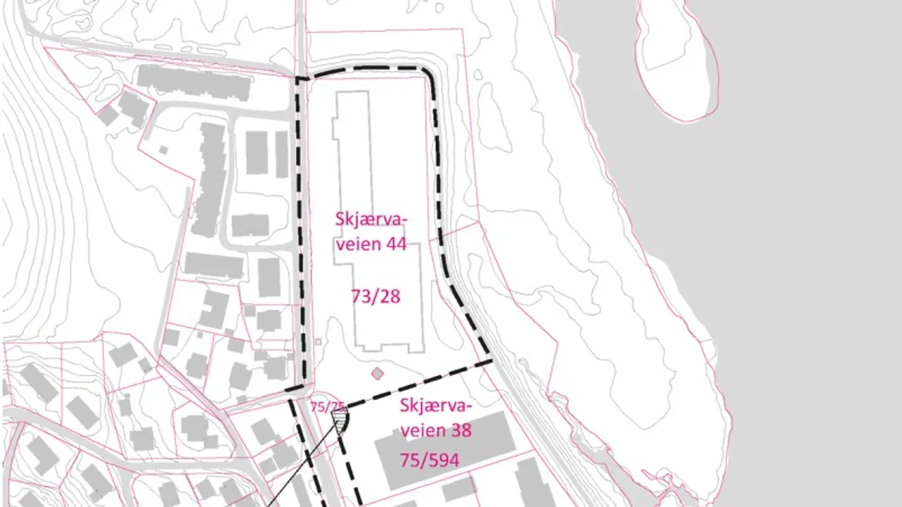 Kartskisse Skjærvaveien 44