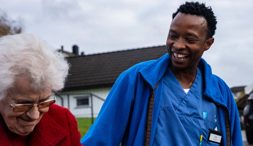Temabilder helsefagarbeider-lærlinger på institusjon
