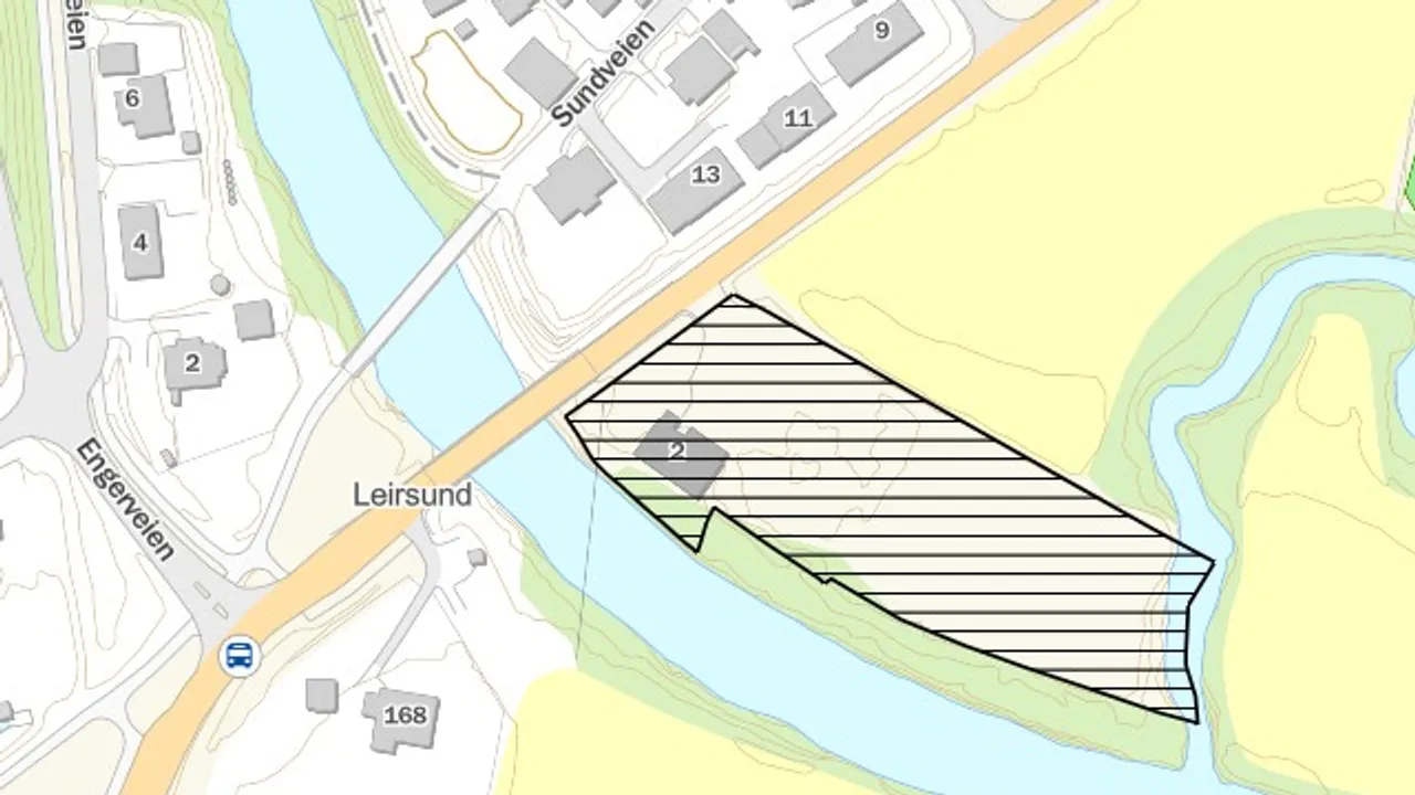 Kartutsnitt Leirsund