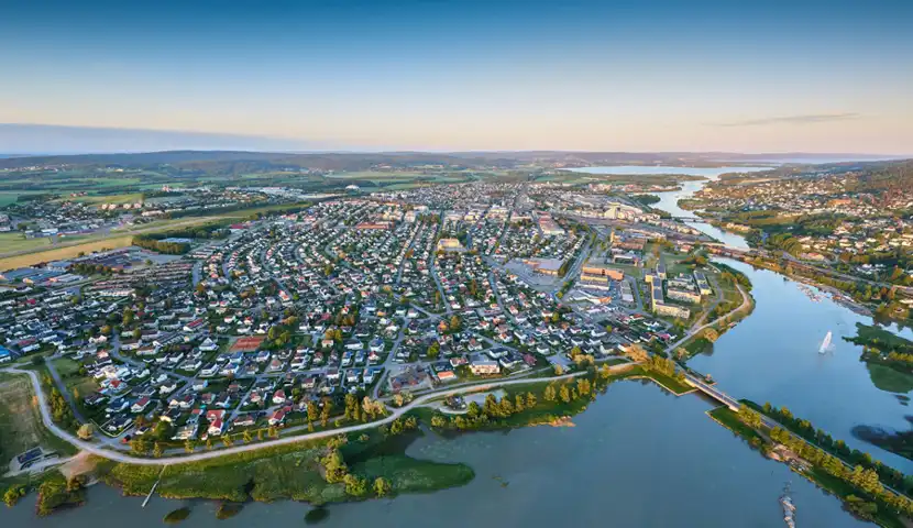 Oversiktsbilde over Lillestrøm sentrum