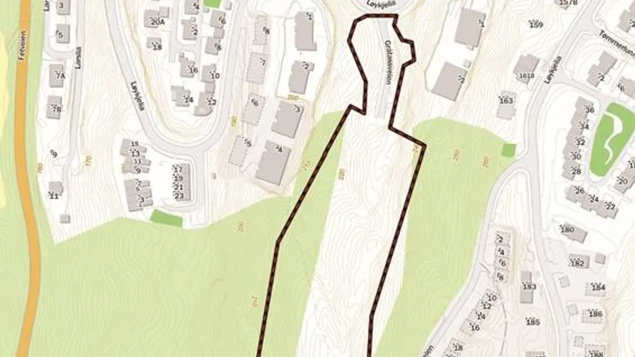 Kartutsnitt Løkenåsen