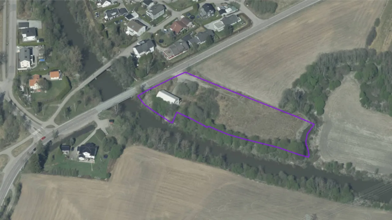 Skråfoto Mølla på Leirsund