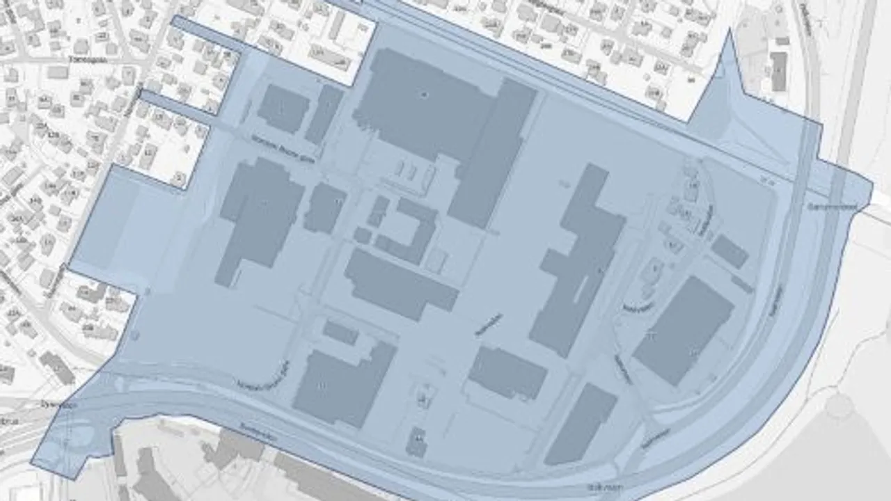 Kartskisse over Nesa