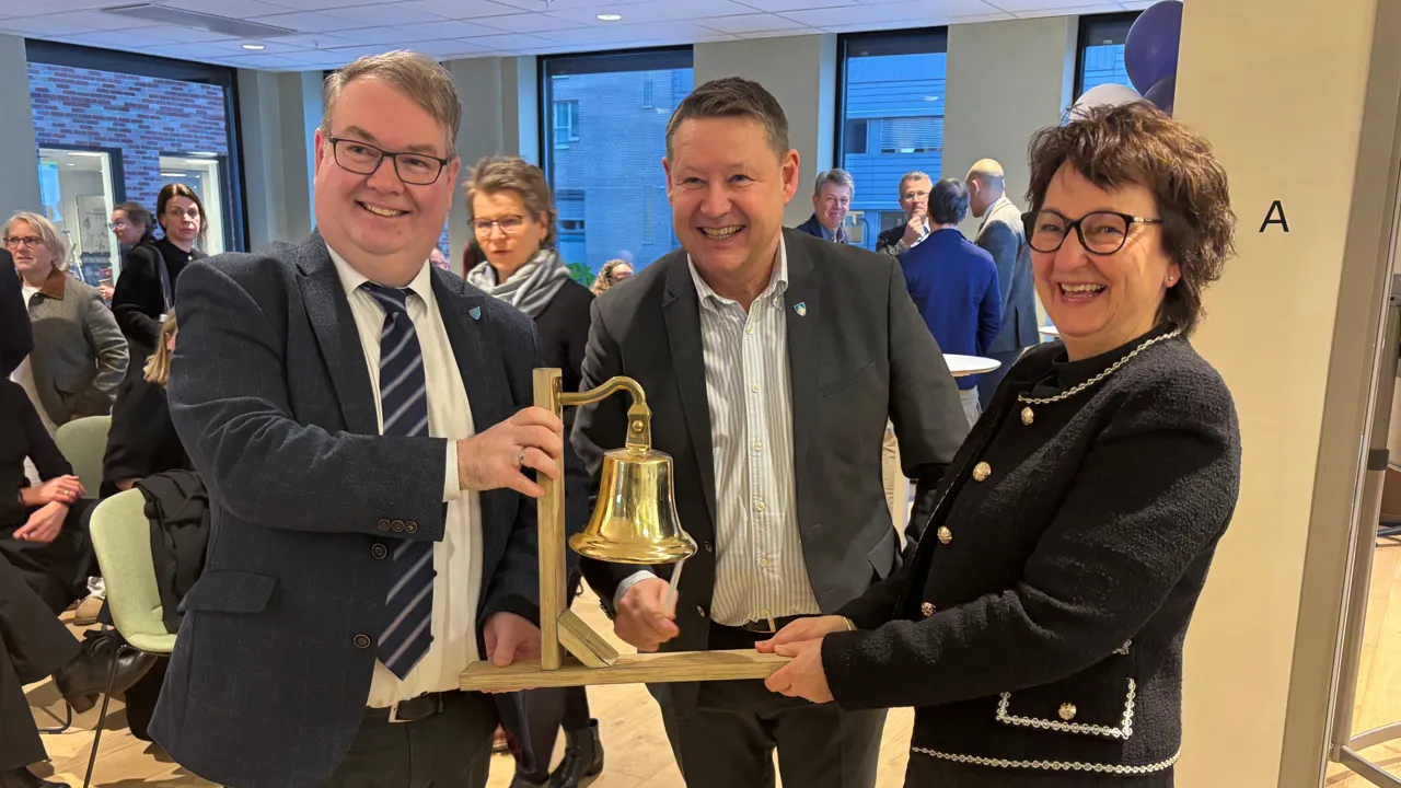 Ordfører Kjartan Berland, fylkesråd i Akershus Lars Salvesen og daglig leder i Kunnskapsbyen Inger Lise Nøstvik.