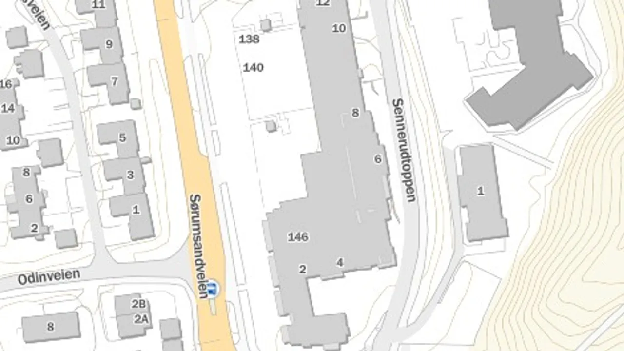 Kartutsnitt senneredutoppen