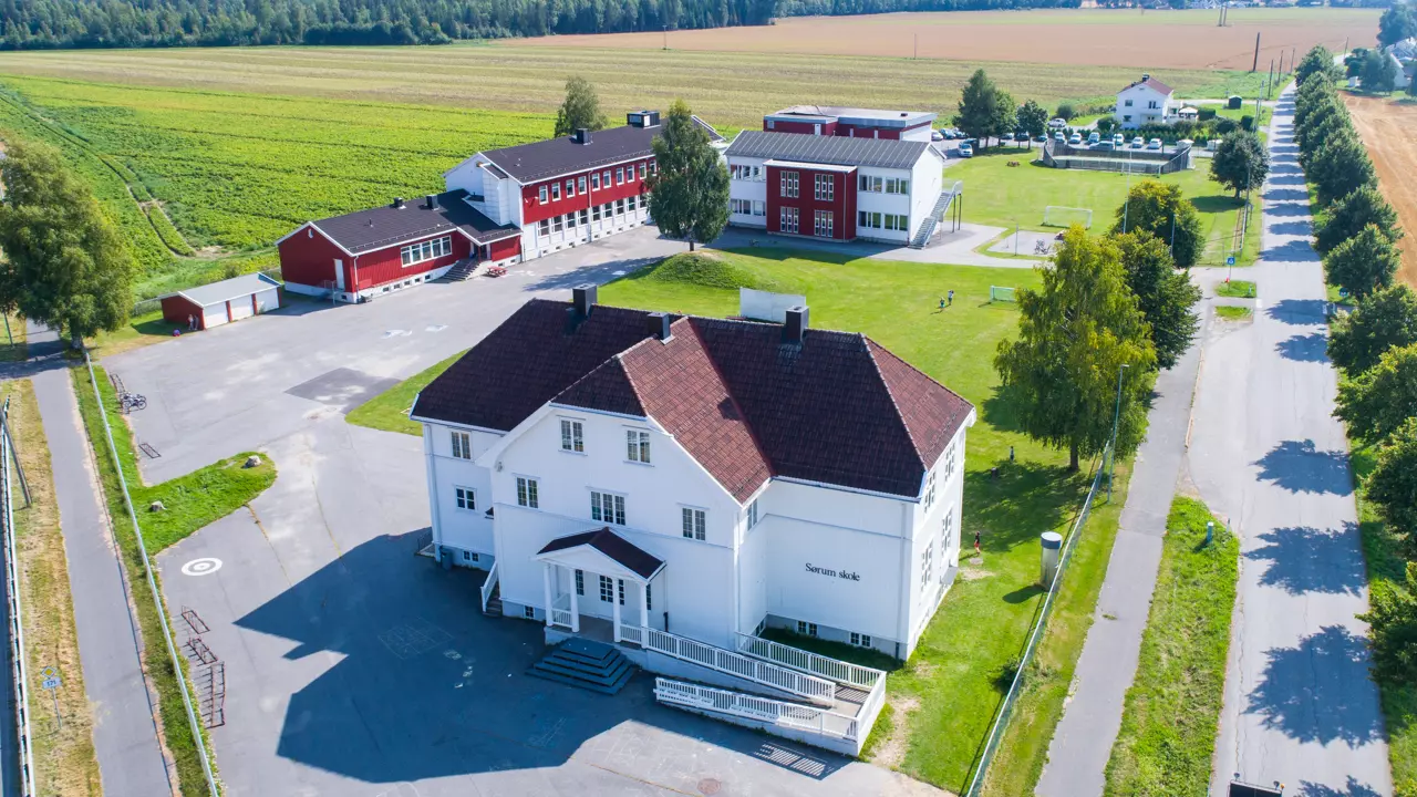 Oversiktsbilde av Sørum skole