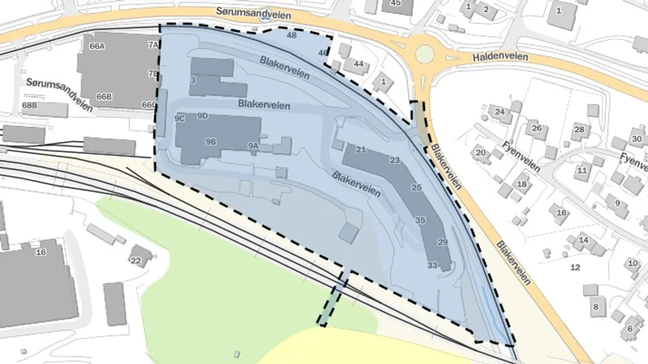 Kartskisse blakerveien